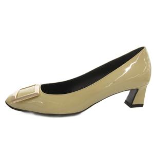 ROGER VIVIER トランペット パンプス エナメル 36.5 イエロー