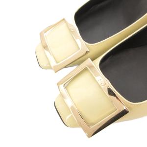 ROGER VIVIER トランペット パンプス エナメル 36.5 イエロー