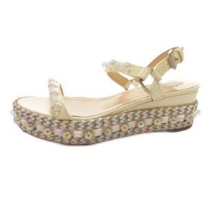 Christian Louboutin カタコニコ サンダル ストラップ ビジュー 36 クリーム /FF GY62