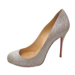 Christian Louboutin パンプス グリッター 37 シルバーカラー
