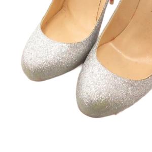 Christian Louboutin パンプス グリッター 37 シルバーカラー