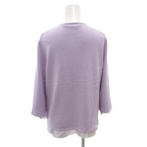 Salvatore Ferragamo ガンチーニ金具 カーディガン ニット シルク混 レイヤード M 紫 パープル /FF GY62
