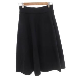 Knit Skirt Circular Mini 38 ネイビー