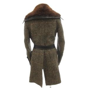 DSQUARED2 チェスターコート ビーバーファー 40 ブラウン系