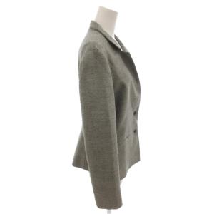 Max Mara 白タグ テーラードジャケット ビジネス シルク 絹 40 グレー /FF GY62