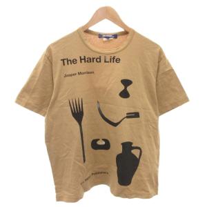 コムデギャルソン AD2020 Tシャツ ロゴプリント 半袖 M ベージュ /FF  GY62