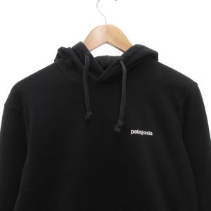 Patagonia テキスト ロゴ アップライザル フーディー スウェット パーカー プルオーバー 長袖 S 黒 ブラック