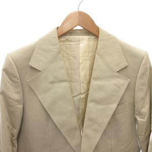 YVES SAINT LAURENT テーラードジャケット YSLロゴ ビジネス 46 ベージュ /FF GY62