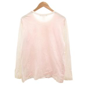 COMME des GARCONS SHIRT Tシャツ 長袖 ギンガムチェック L 白 ホワイト ピンク /JS GY62