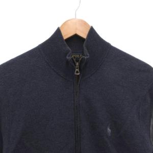 POLO RALPH LAUREN ジップアップニット ブルゾン ポニー刺繍 M 紺 ネイビー /FF GY62