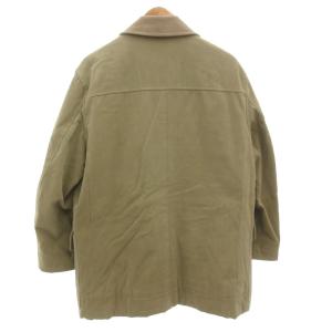 CORNELIANI ステンカラーコート 襟コーデュロイ ひざ丈 50 ベージュ /FF GY62