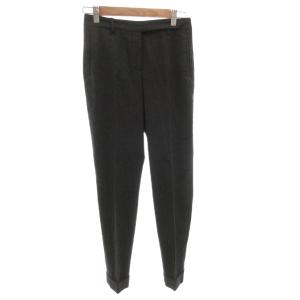 スラックス カシミヤ シルク混 36 グレー