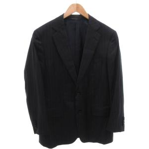 Ermenegildo Zegna セットアップ スーツ ストライプ シルク 50 ネイビー