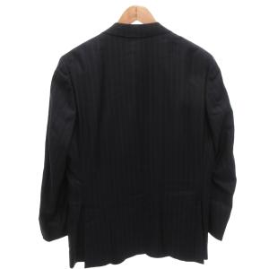 Ermenegildo Zegna セットアップ スーツ ストライプ シルク 50 ネイビー