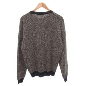 JOHN SMEDLEY ニット セーター クルーネック 総柄 L 紺 ネイビー /FF GY62
