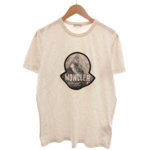 Tシャツ カットソー ロゴパッチ ラウンドネック 半袖 XL 白 ホワイト /YJ GY62