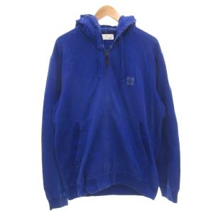 ジップアップパーカー フーディ ロゴ 長袖 3XL 青 ブルー /FF GY62