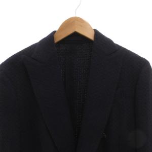 LARDINI テーラードジャケット ブレザー ダブル ウール 48 紺 ネイビー /FF GY62