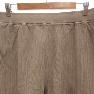 STONE ISLAND リブニット ハーフパンツ ショーツ ショート ロゴワッペン L ベージュ /FF GY62