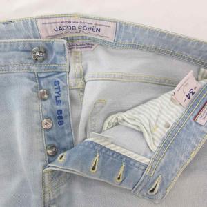 JACOB COHEN デニムパンツ ジーンズ ウォッシュ ボタンフライ 34 インディゴブルー /YJ GY62