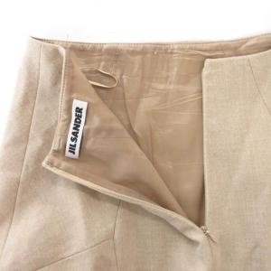 JIL SANDER ペンシル タイトスカート カシミヤ混 32 ベージュ /YJ GY62