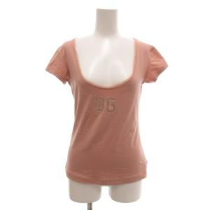 DGロゴ Ｔシャツ カットソー M 半袖 レース ピンク /NU GY62