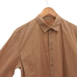 BOTTEGA VENETA コットンシャツ カジュアル 長袖 16/41 茶 ブラウン /FF GY62