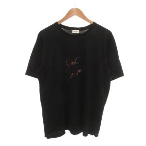 フランス製 Tシャツ M アニマルロゴ グラフィック 半袖 黒 ブラック /NU GY62