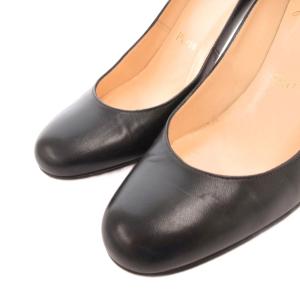Christian Louboutin パンプス ラウンドトゥ ハイヒール 37.5 黒 ブラック /FF GY62