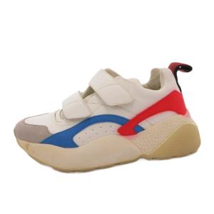 エクリプス スニーカー シューズ ローカット 厚底 ベルクロ 38 白 ホワイト /FF GY62