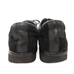 GUCCI シェリーライン スニーカー シューズ リアルスエード ロゴ 41.5 黒 ブラック /YJ GY62