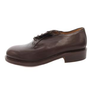 GIORGIO ARMANI ビジネスシューズ レースアップ レザー 40.5 茶 ブラウン /FF GY62