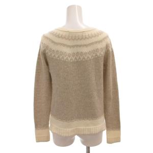 MAX MARA WEEKEND LINE カーディガン ニット クルーネック 雪柄 カシミヤ混 アンゴラ混 S 白 ホワイト /FF GY62