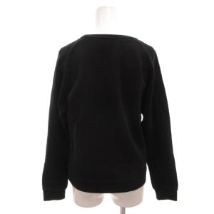 Maison Kitsuné スウェット トレーナー ロゴプリント バイカラー 長袖 XS 黒 ブラック /FF GY62