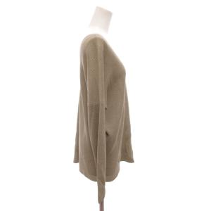 Loro Piana ニット セーター Vネック 麻 リネン シルク混 長袖 40 ベージュ /FF GY62