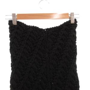 DOLCE&GABBANA ニットスカート タイト イージー ゴムウエスト ひざ丈 黒 ブラック /FF GY62