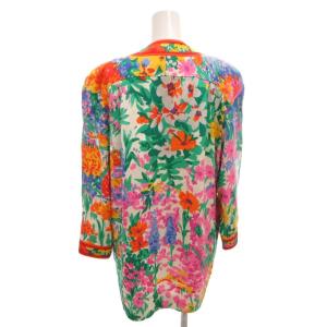 LEONARD FASHION シルクジャケット 絹 総柄 9AR マルチカラー /FF GY62