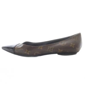 LOUIS VUITTON モノグラム フラットシューズ パンプス 36.5 茶色 /SR GY62