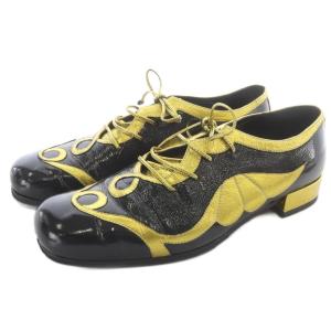 レザーシューズ ドレスシューズ 36.5 黒 ブラック ゴールド色 /SR GY62