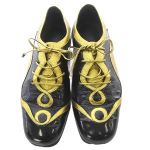BOTTEGA VENETA レザーシューズ ドレスシューズ 36.5 黒 ブラック ゴールド色 /SR GY62