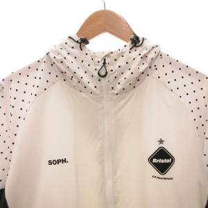 F.C.Real Bristol 21SS ジップアップパーカー ジャケット ドット ロゴ S 白 ホワイト /FF