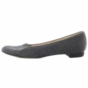 MANOLO BLAHNIK フラットシューズ パンプス 39.5 グレー /SR GY62