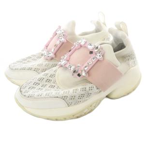 ROGER VIVIER ヴィヴラン スニーカー ロゴ 37 白 ホワイト ピンク /SR GY62