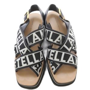 STELLA McCARTNEY スニークエリス サンダル ストラップ 37.5 黒 ブラック 白 ホワイト /SR GY62