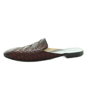 BOTTEGA VENETA サンダル ミュール 38 25.0cm 赤 ボルドー /MI GY62