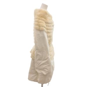 Ermanno Scervino ファーダウンコート ホワイト