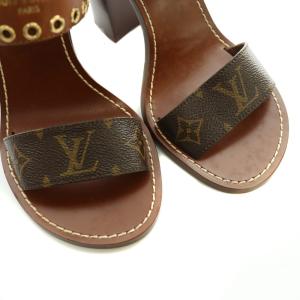 LOUIS VUITTON パッセンジャー モノグラム サンダル 38 ブラウン