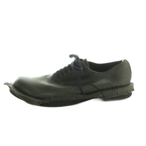 COMME des GARCONS レースアップシューズ クロコ型押し 23.5cm 黒 /MI GY62
