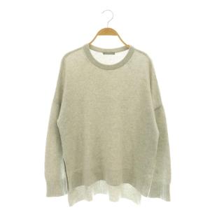ニット セーター 長袖 クルーネック 無地 カシミヤ 38 グレー /BB GY62