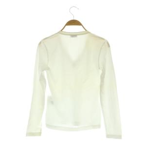 BRUNELLO CUCINELLI Vネックカットソー ラインストーン 長袖 XS ホワイト /MY OS GY62